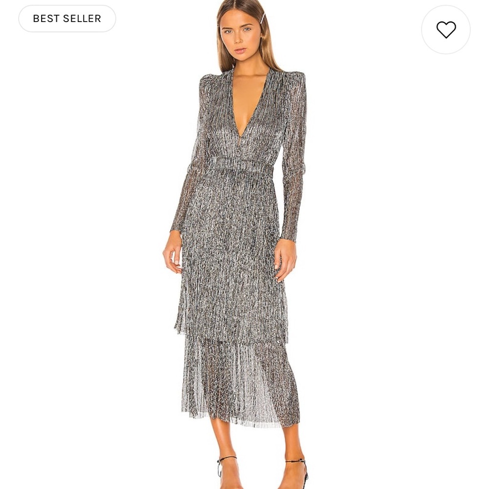 Sabina Musayev Carry Dress in Silver Size M